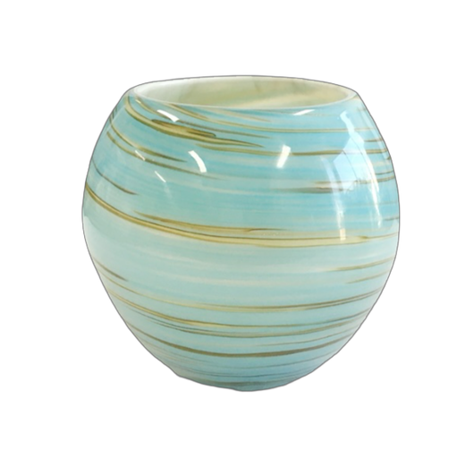 Floral Elegance Decorative Scented Soy Candle Aqua
